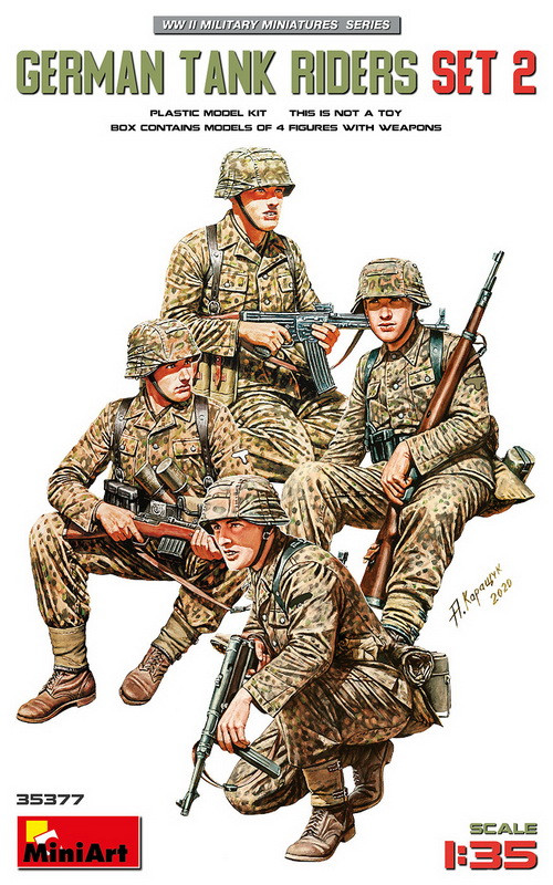 Пластикова модель 1/35 MiniArt 35377 Німецький танковий десант комплект 2