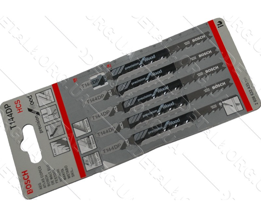 Пилка Bosch T144DP 5шт по дереву 2 608 633 A35, фото 1