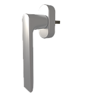 Ручка віконна Astex для металопластикового вікна WH 087 протизламна чорно-срібна (F1)