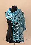 Легкий жіночий мереживний шарф, фото 3