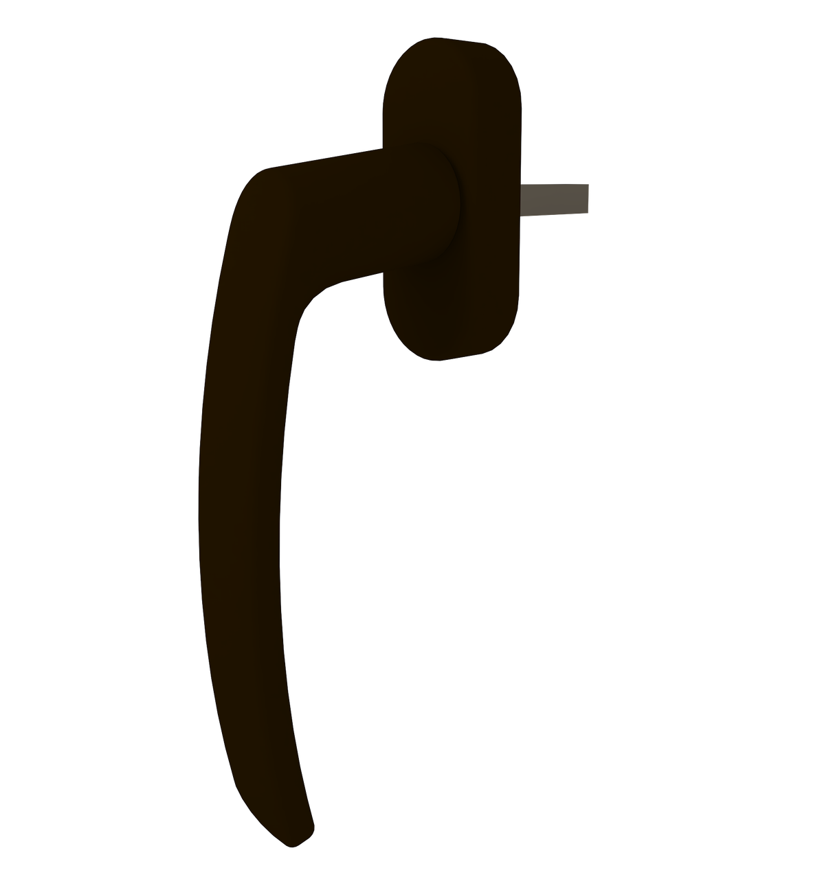 Ручка віконна Astex для металопластикового вікна WH 010 чорно-коричневий (РАЛ 8022)