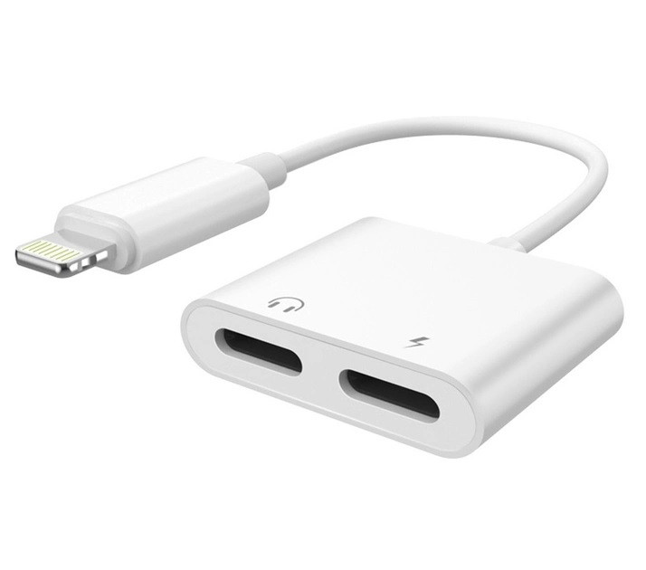 Перехідник / адаптер Dual Lightning Audio & Charge Adapter Білий