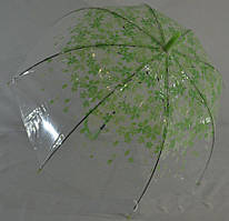 УЦІНКА брак Прозора парасолька з квітами глибокий купол грибком