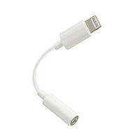 Переходник Lightning to 3.5 mm AUX Headphones Jack для iPhone Белый