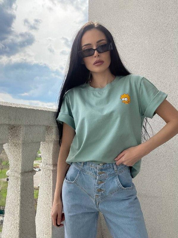 Жіноча легка футболка з турецької натуральної тканини «Simpson»
