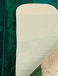 Комплект килимків у ванну кімнату Vonaldi 50x80 см підлогові гумова основа поліестер зелені bv, фото 3