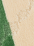 Комплект килимків у ванну кімнату Vonaldi 50x80 см підлогові гумова основа поліестер зелені bv, фото 4