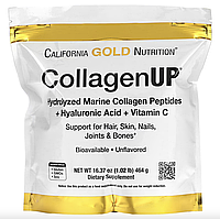 Коллаген с добавлением гиалуроновой кислоты и витамина С, California Gold Nutrition Collagenup 5000 464 грамм