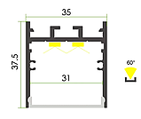 Лінійний підвісний алюмінієвий світильник VL-3537 VELA, фото 5