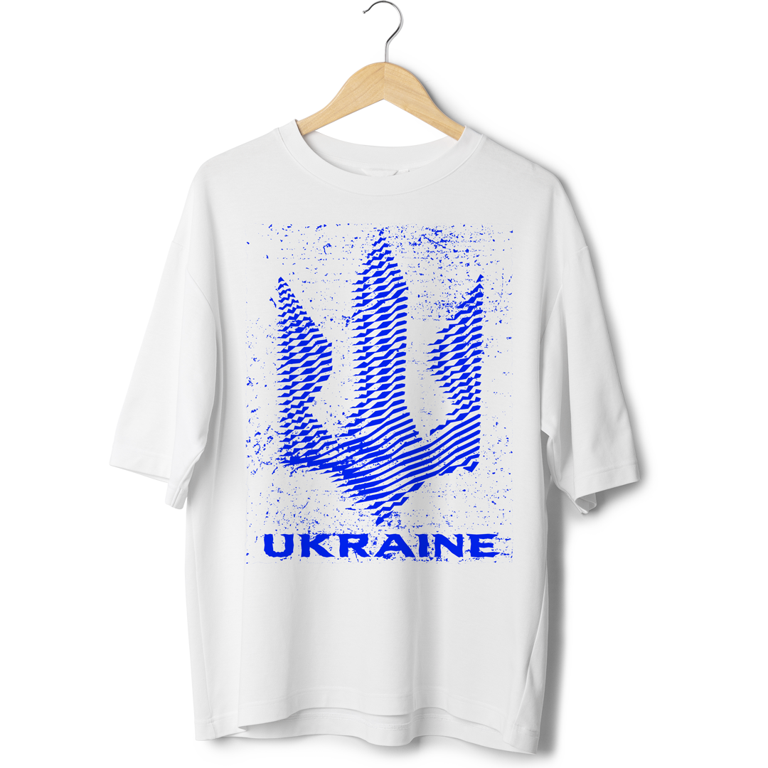 Футболка оверсайз "Trezub Ukraine" , біла