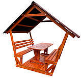 Дерев'яна альтанка, розбірна (на 8 людей) "Карпатка", фото 2