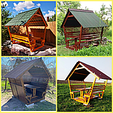 Дерев'яна альтанка, розбірна (на 8 людей) "Карпатка", фото 10