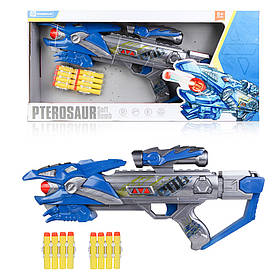 Дитячий Бластер Pterosaur (м'які кулі 10шт, світло, звук, на батарейках) 6003A