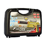 Дитячий пістолет у валізі (водні кулі, на акумуляторі, USB, окуляри, довжина 38,5см) D2B-1, фото 2