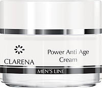 Крем для лица Clarena Mens Line Power Anti-Age Cream против морщин, мужской, 50 мл