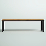 Вулична лавка №4 з ламелей дерева, фото 6