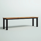 Вулична лавка №4 з ламелей дерева, фото 7