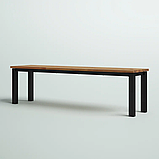 Вулична лавка №4 з ламелей дерева, фото 5