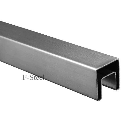 Поручень для скла 40*40*1,5mm з пазом 24*24mm, сатин