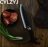 Качественный набор черных кухонных ножей с мраморным покрытием из 6 предметов для кухни ХЕ726, GP12