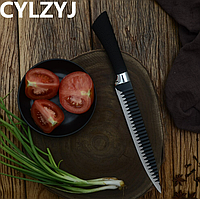 Качественный набор черных кухонных ножей с мраморным покрытием из 6 предметов для кухни ХЕ726, GP15
