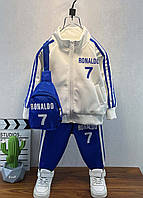 Детский костюм (кофта, штаны, сумка), спортивный костюм для мальчика, детский костюм Ronaldo (Роналдо)