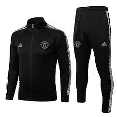 Спортивний костюм чоловічий Манчестер Юнюйтед 2023 Adidas Manchester United Suit футбольний чорний