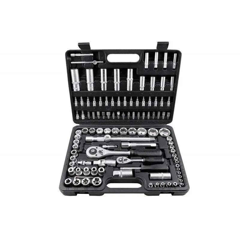 Набір інструменту ключів AL-FA 108 [1/2"& 1/4" / 108од., / Cr-V хром-ванадієва сталь], фото 1