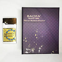 Зажигалка (Турбо) подарочная BAOFA "Евро в бриллиантах". SO-960 Цвет: белый (WS)