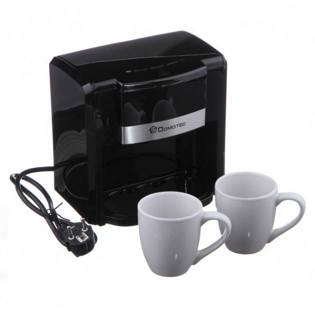 Крапельна кавоварка Domotec MS-0708 500 Вт з двома чашками, фото 1