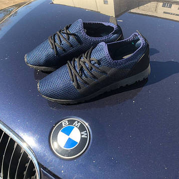 Кросівки літо чоловіча сітка 43 розмір | Текстильні кросівки | Модель 41373. Колір: синій