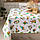 Лляна скатертина "Зайченятко" 1.5 м х 1.5 м (квадратна на круглий стіл), фото 3