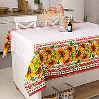 Скатертина лляна "Хуторянка" 1.5м х 1.5м (квадратна, на круглий стіл)