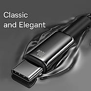 Kабель для швидкої зарядки USB на Type-C Baseus 100W 6A Tungsten Gold Fast Charging Cable 2м (чорний), фото 3