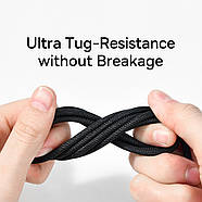 Kабель для швидкої зарядки USB на Type-C Baseus 100W 6A Tungsten Gold Fast Charging Cable 2м (чорний), фото 6
