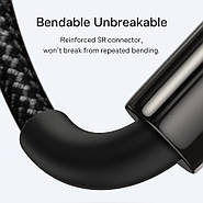 Kабель для швидкої зарядки USB на Type-C Baseus 100W 6A Tungsten Gold Fast Charging Cable 2м (чорний), фото 7