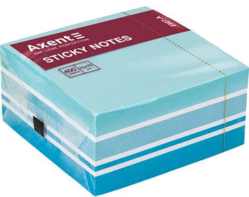 Папір для нотаток з липким шаром 75*75 400арк Axent 2327-**-A_Синий