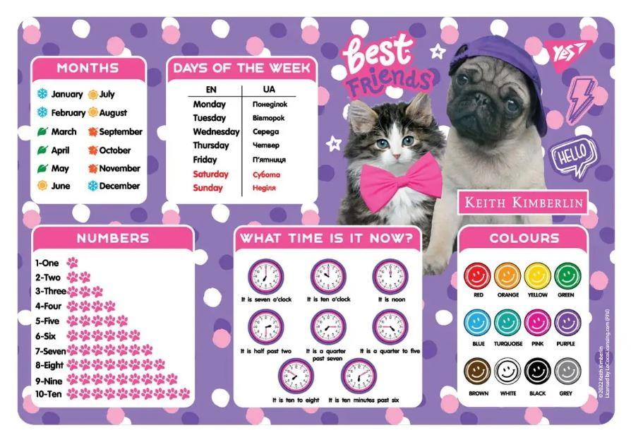 Підкладка на стіл Yes пластикова 42,5*29 см англ. Keith Kimberlin 492058, фото 1