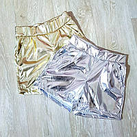 Стильні дитячі золотисті шорти для дівчинки