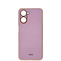 Чехол 6D Plating для Realme C33 Cherry Purple