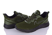 Мужские кроссовки сетка батал хаки зеленые