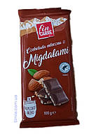 Шоколад молочний з мегдалем fin care 100 грам