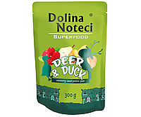 Вологий корм Dolina Noteci Superfood для собак з олениною та качкою 300 г