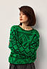Джемпер oversize в українському стилі "Заріна" (зелений), фото 6