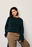 Джемпер oversize в українському стилі "Заріна" (смарагдовий), фото 6