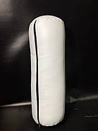 Валик для косметологічної кушетки, масажного столу з еко-шкіри білий, фото 2