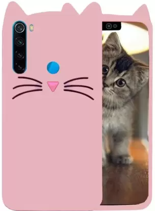 3D Чохол для Xiaomi Redmi Note 8 Котик з вушками і вусиками, фото 1
