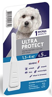 Краплі на холку Palladium Ultra Protect від паразитів для собак вагою від 1,5 до 4 кг, 1 піпетка
