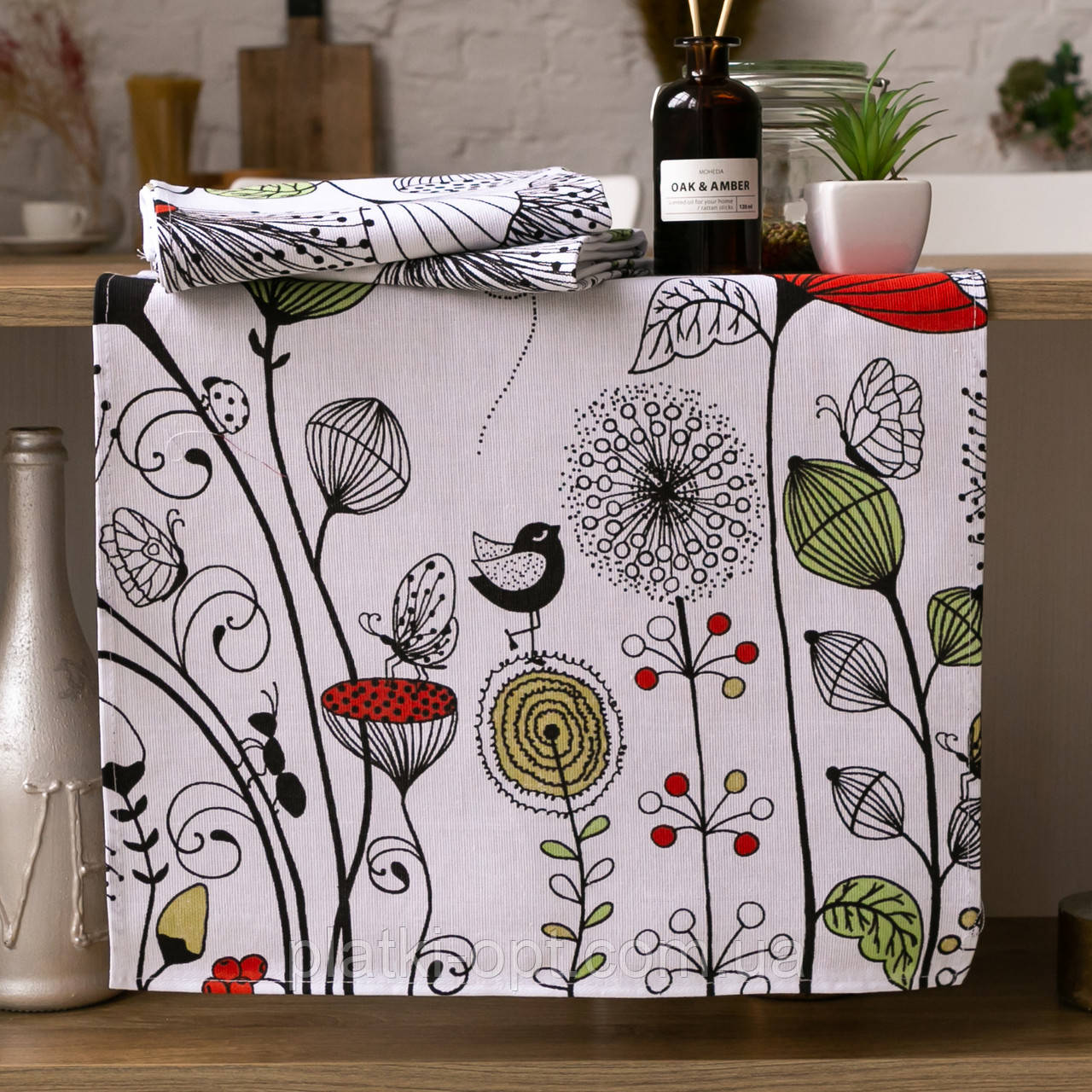 Рушник лляний "Кульбаби"