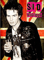 Sid Vicious Сид Беспощадный) британский музыкант,- постер